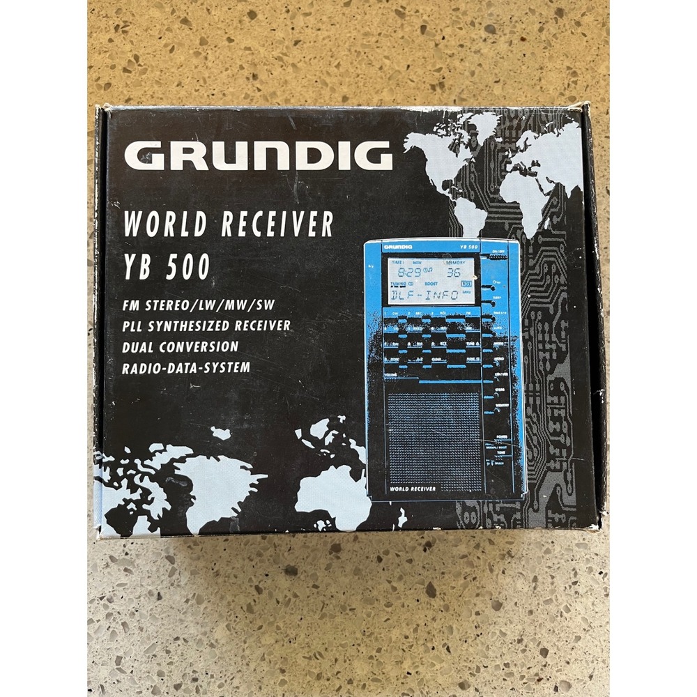 Grundig YB 500 World Receiver FM Stereo LW MW SW PLL Synthesized Radio Boxed Set